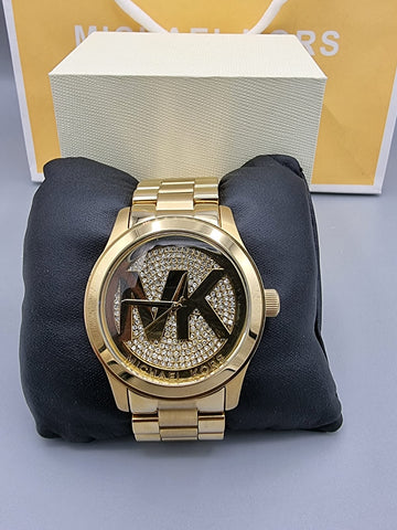 MICHAEL KORS Runway Black Dial Crystal Ladies Watch MK5706